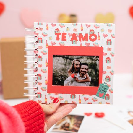 Álbum Scrap Mini con diseño para enamorados