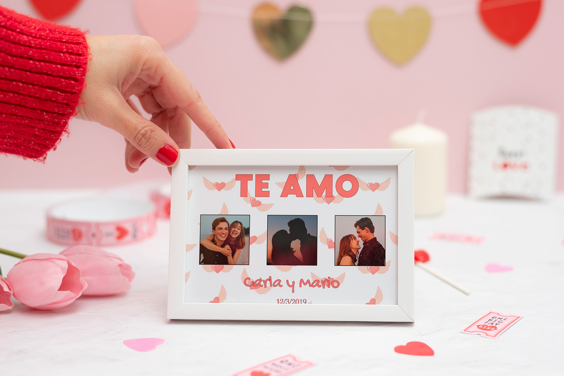 Marco San Valentin 1 Marcos de San Valentín personalizarlos con vuestras fotos favoritas, vuestros nombres y la fecha