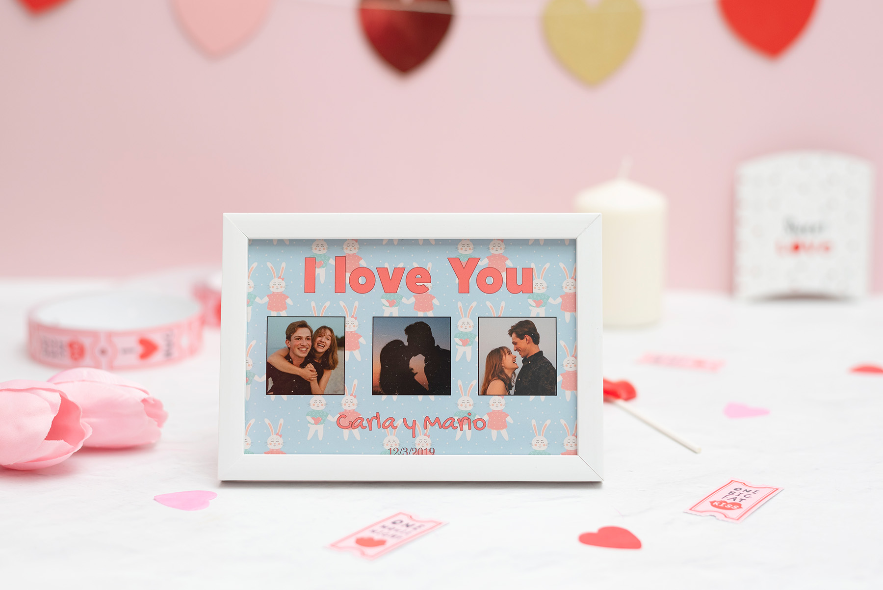 Marco San Valentin 6 Marcos de San Valentín personalizarlos con vuestras fotos favoritas, vuestros nombres y la fecha