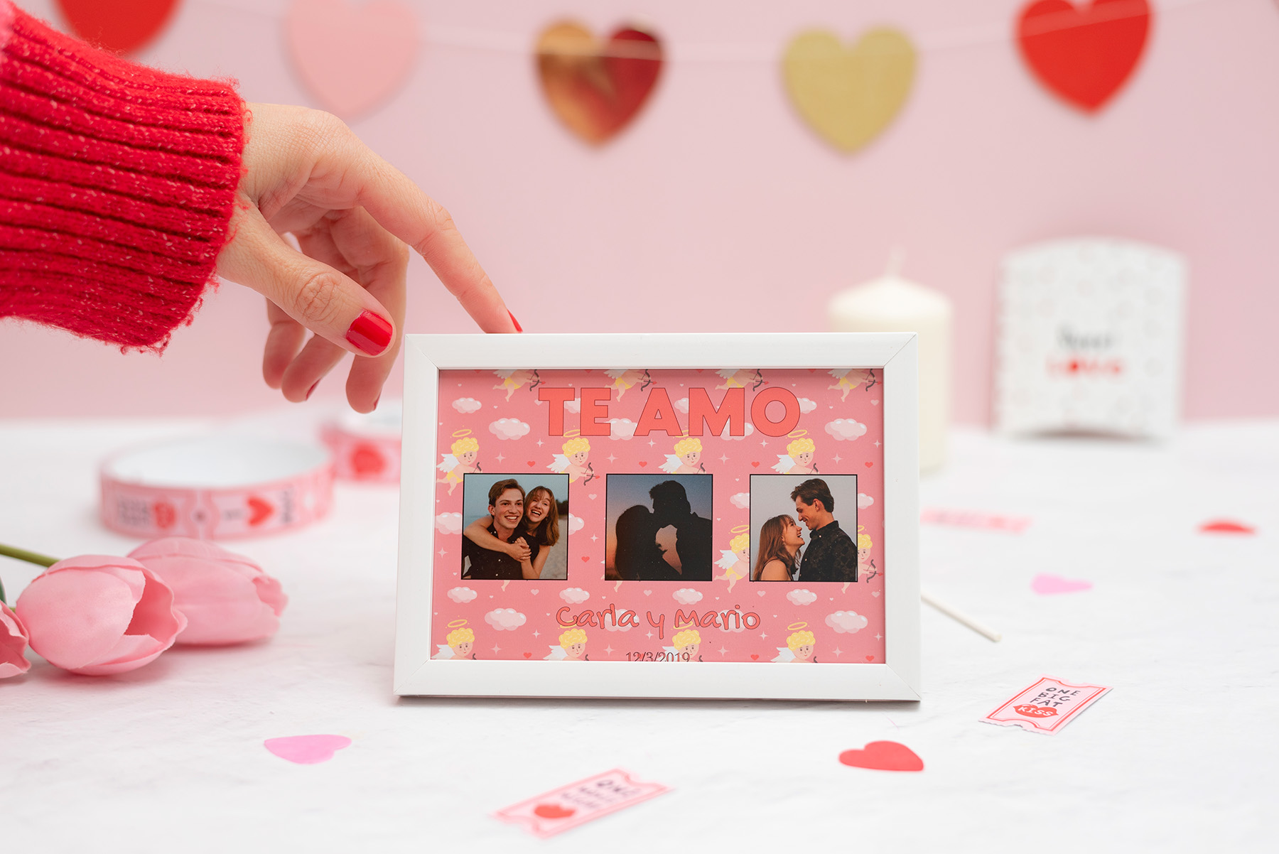 Marco San Valentin 7 Marcos de San Valentín personalizarlos con vuestras fotos favoritas, vuestros nombres y la fecha